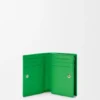 Anagram Compact Wallet in Pebble Grained Calfskin