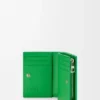 Anagram Compact Wallet in Pebble Grained Calfskin