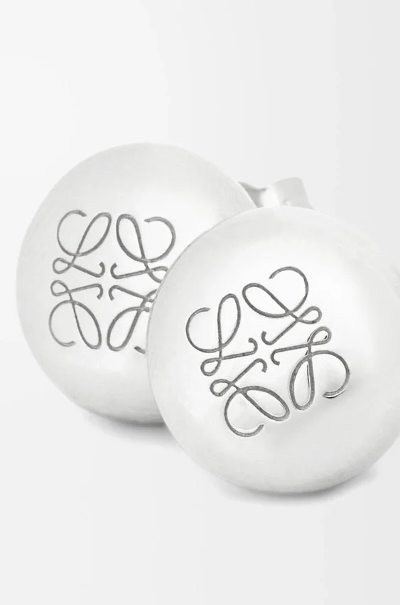 Anagram Pebble Stud Earrings in Sterling Silver Anagram Pebble Stud Earrings in Sterling Silver