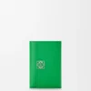 Anagram Small Vertical Wallet in Pebble Grained Calfskin