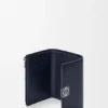 Anagram Small Vertical Wallet in Pebble Grained Calfskin
