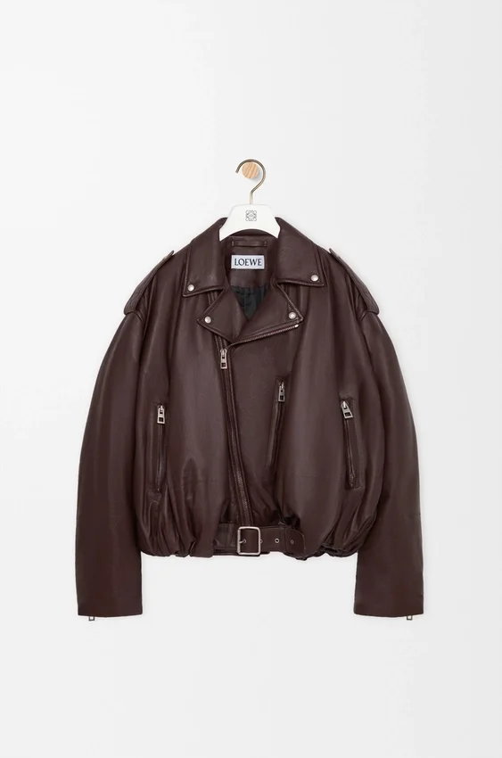 Balloon Biker Jacket in Nappa Lambskin Balloon Biker Jacket in Nappa Lambskin