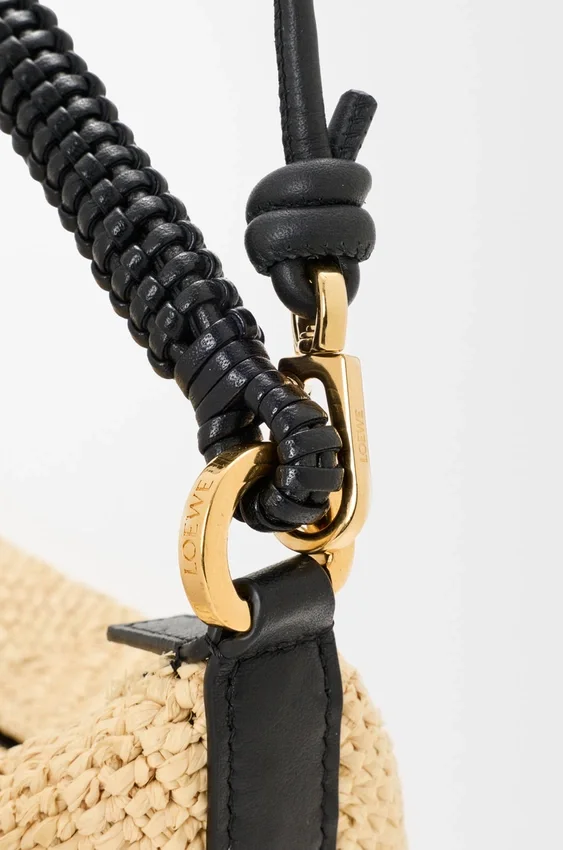 Cala Mini Bag in Classic Calfskin and Raffia Cala Mini Bag in Classic Calfskin and Raffia