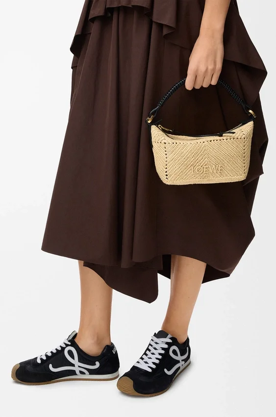 Cala Mini Bag in Classic Calfskin and Raffia Cala Mini Bag in Classic Calfskin and Raffia