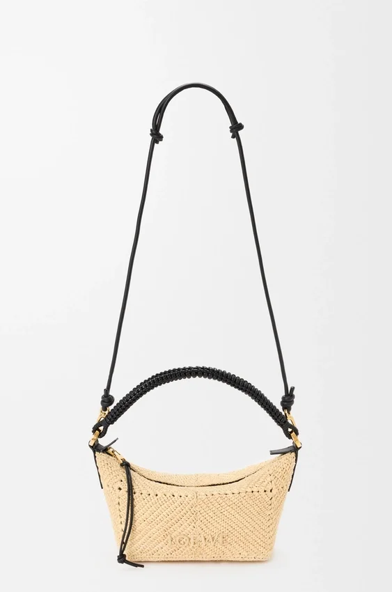 Cala Mini Bag in Classic Calfskin and Raffia Cala Mini Bag in Classic Calfskin and Raffia