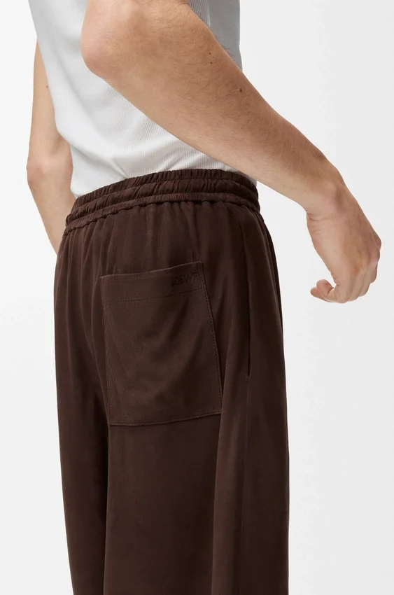 Drawstring Shorts in Suede Goatskin Drawstring Shorts in Suede Goatskin