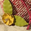 Flower Pin in Calfskin