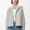 Hooded Jacket in Shearling