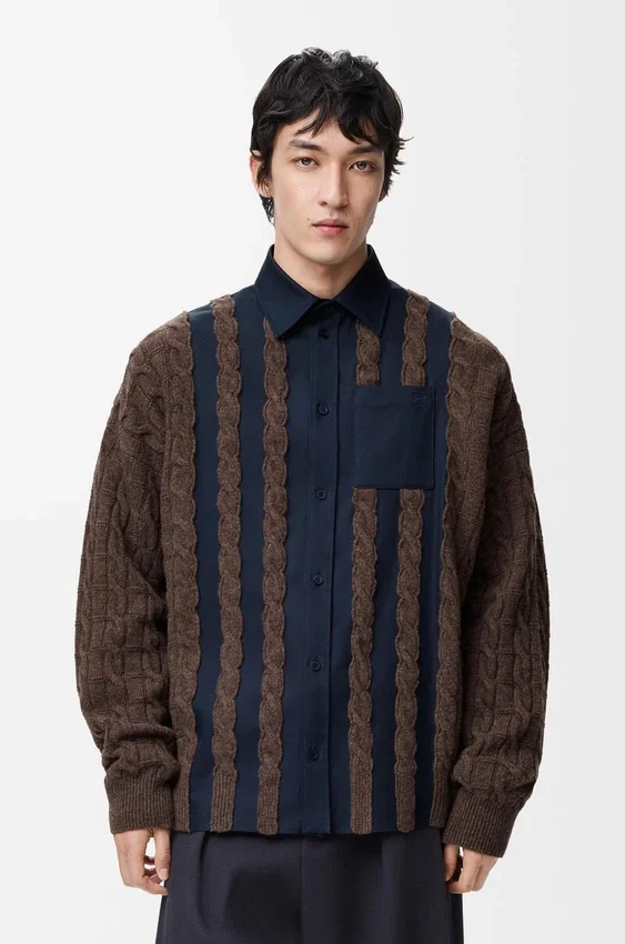 Hybrid Shirt in Cotton and Wool Hybrid Shirt in Cotton and Wool