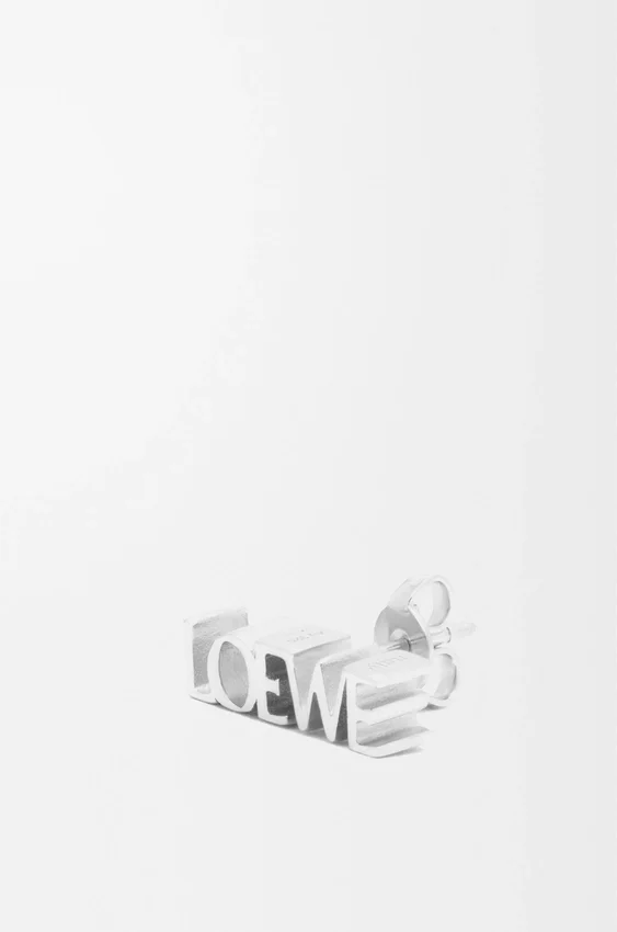 Loewe Graphic Single Earring in Sterling Silver Loewe Graphic Single Earring in Sterling Silver