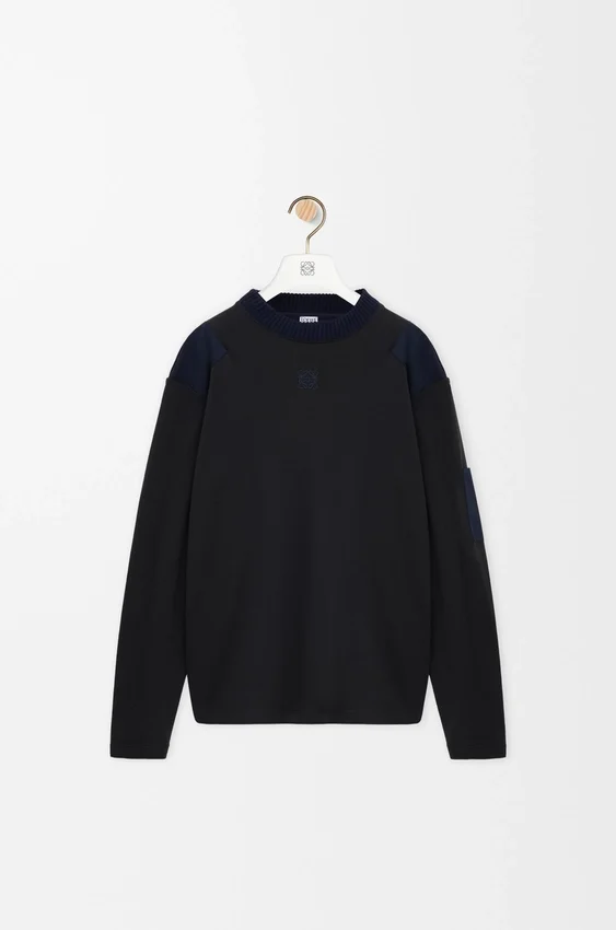 Long Sleeve Top in Cotton Blend Long Sleeve Top in Cotton Blend