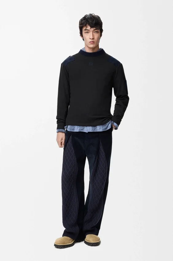 Long Sleeve Top in Cotton Blend Long Sleeve Top in Cotton Blend