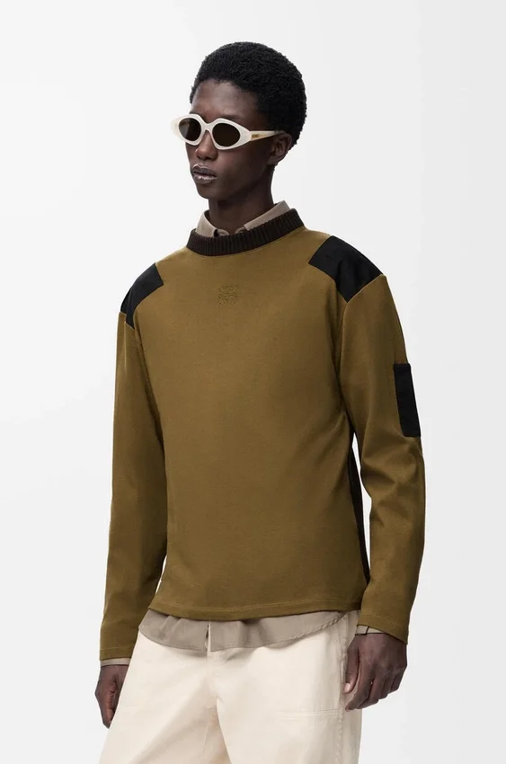 Long Sleeve Top in Cotton Blend Long Sleeve Top in Cotton Blend