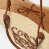 Medium Anagram Basket Bag in Iraca Palm and Calfskin