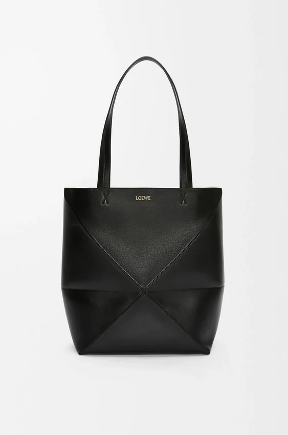 Medium Puzzle Fold Tote in Shiny Calfskin Medium Puzzle Fold Tote in Shiny Calfskin