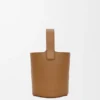 Mini Pebble Bucket in Smooth Calfskin