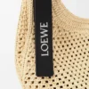 Mini Punch Hole Hobo in Raffia and Calfskin