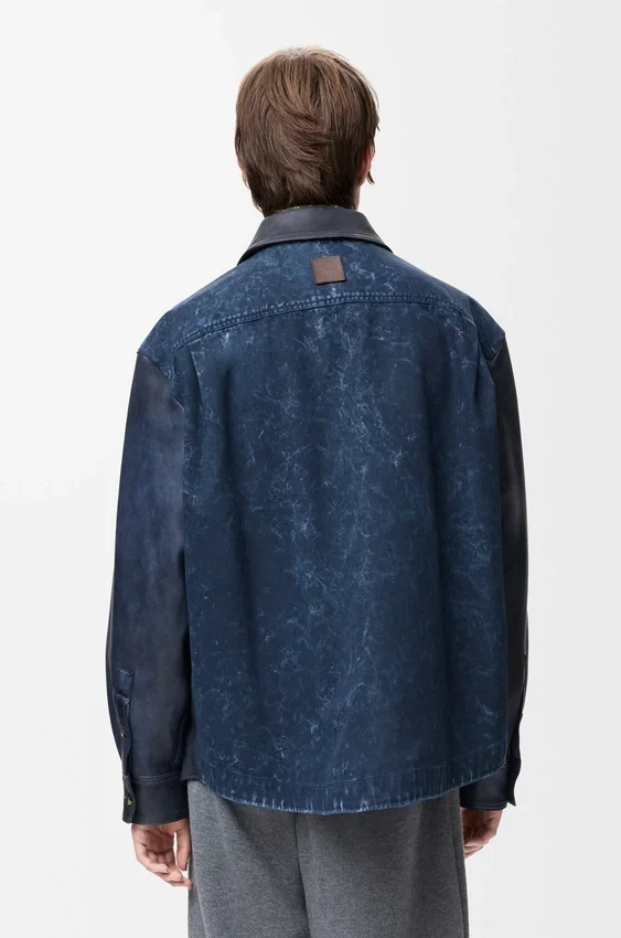 Overshirt in Nappa Lambskin and Cotton Overshirt in Nappa Lambskin and Cotton