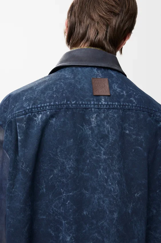 Overshirt in Nappa Lambskin and Cotton Overshirt in Nappa Lambskin and Cotton