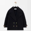 Pebble Peacoat in Wool