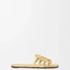 Petal Anagram Slide in Laminated Lambskin