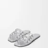 Petal Anagram Slide in Laminated Lambskin