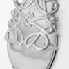 Petal Anagram Slide in Laminated Lambskin