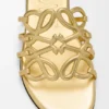 Petal Anagram Slide in Laminated Lambskin