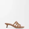 Petal Anagram Slide in Soft Calfskin