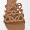 Petal Anagram Slide in Soft Calfskin