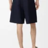 Pleated Shorts in Cotton and Linen