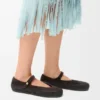 Rio Mary-Jane in Suede and Raffia
