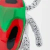 Scarabeo Brooch in Sterling Silver and Enamel