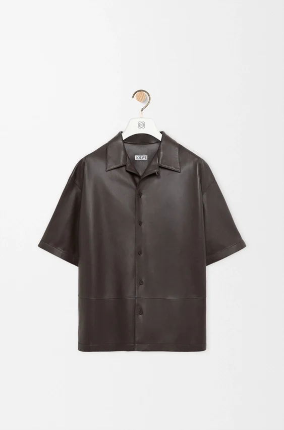 Short Sleeve Shirt in Nappa Lambskin Short Sleeve Shirt in Nappa Lambskin