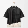 Short Sleeve Shirt in Nappa Lambskin
