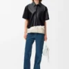 Short Sleeve Shirt in Nappa Lambskin
