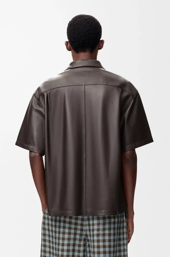 Short Sleeve Shirt in Nappa Lambskin Short Sleeve Shirt in Nappa Lambskin