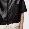 Short Sleeve Shirt in Nappa Lambskin