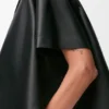 Short Sleeve Trapeze Shirt in Nappa Lambskin