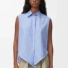 Sleeveless Shirt in Cotton