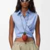 Sleeveless Shirt in Cotton