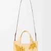 Small Loewe Font Tote in Raffia
