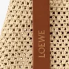 Small Punch Hole Hobo in Raffia and Calfskin