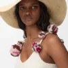 Sun Hat in Raffia and Calfskin