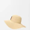Sun Hat in Raffia and Calfskin