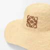 Sun Hat in Raffia and Calfskin