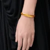 Thin Braided Cuff in Sterling Silver