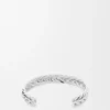 Thin Braided Cuff in Sterling Silver