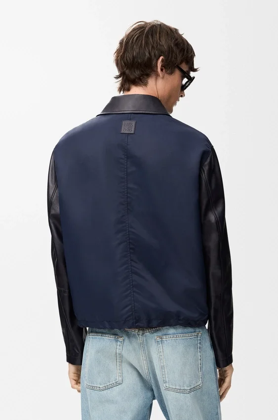 Workwear Jacket in Nappa Lambskin and Nylon Workwear Jacket in Nappa Lambskin and Nylon