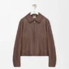 Zip-Up Jacket in Nappa Lambskin